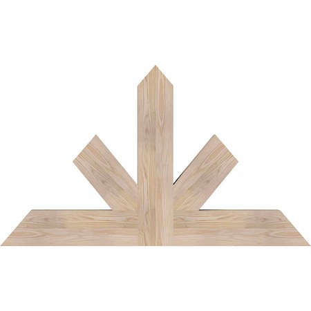 Ekena Millwork Saratoga Smooth Timber Gable Bracket, Douglas Fir, 48"W x 28"H x 3 1/2"D x 5 1/2"F, 14/12 Pitch GBW048X28X0406SAR00SDF